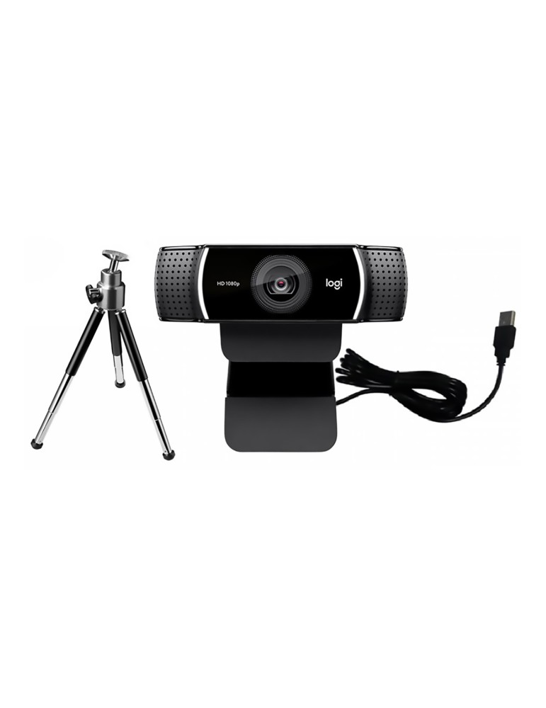 Webcam profesional Logitech HD C922 Pro, 1080 en color Negro