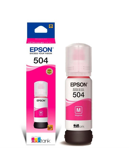 Tinta Epson T504 Magenta para impresora Ecotank