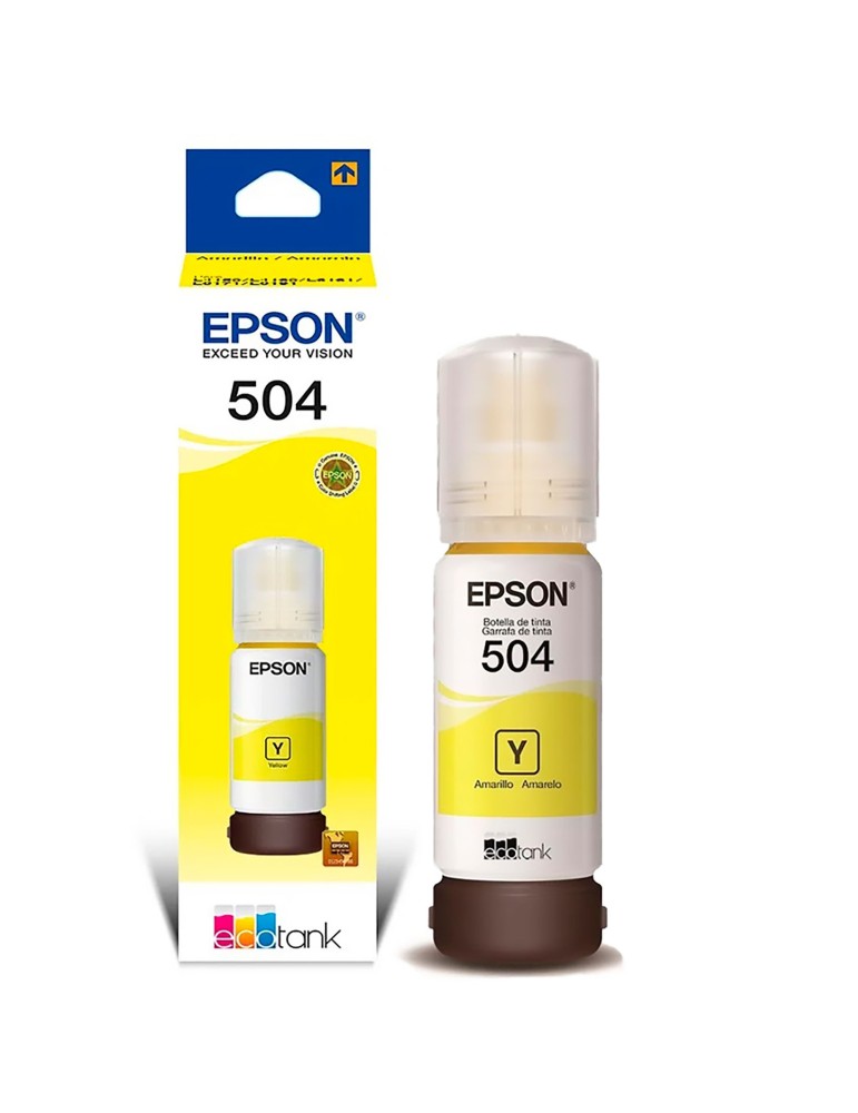 Tinta Epson T504 Yellow (Amarillo) para impresora Ecotank