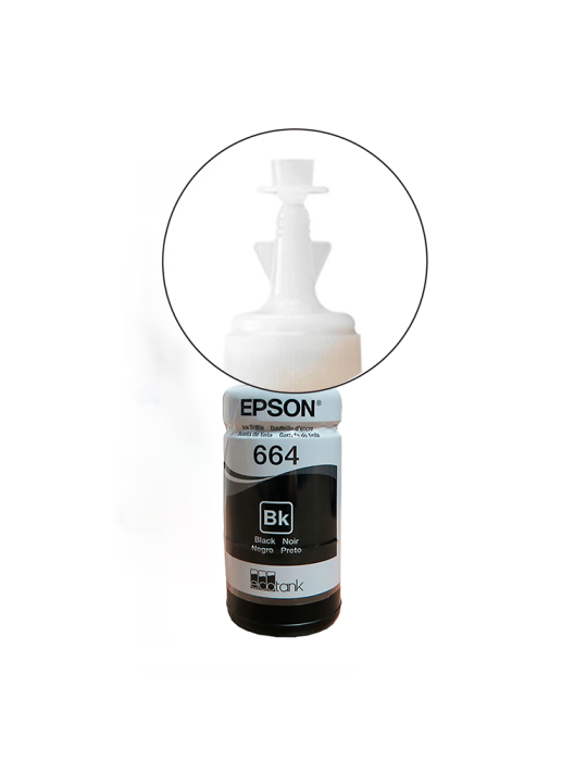 Tinta Epson T664 Cian (Azul) para impresoras Ecotank