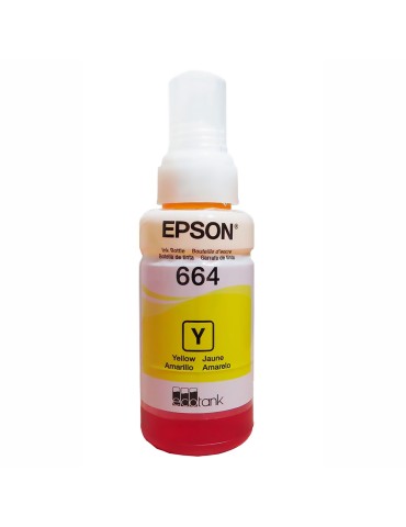 Tinta Epson T664 Yellow (Amarilla) para impresoras Ecotank