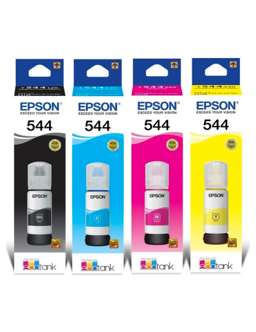 Tinta Epson T544 X 4 colores Negro, Cian, magenta y Amarillo 2