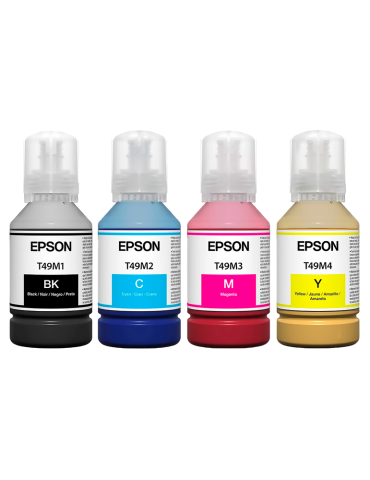 Tinta Epson T49M Gran Formato colores Negro, Cian, magenta y Amarillo